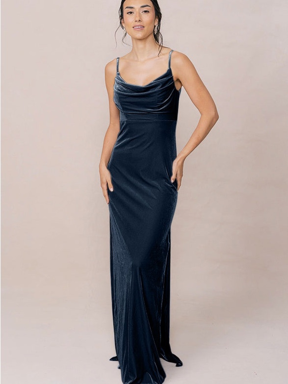 Revelry Skye Velvet Royal blue Dress Size 2 Prom wedding guest bridesmaid formal